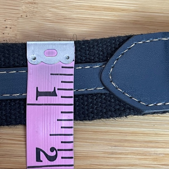 Gold Coast Blue Fabric & Leather Stitched Belt 45L - Picture 7 of 8